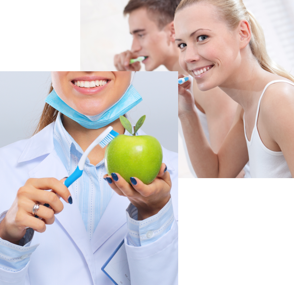 A pair of images illustrating the feeling of oral health and full-body health that VCCID's holistic dentist's in Burnaby provide to their patients